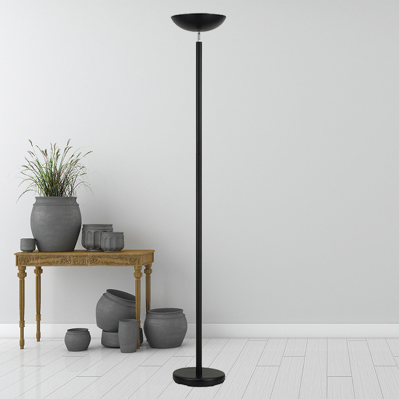 Éclairage de lampadaire noir Dome Light